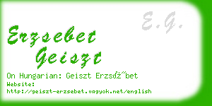 erzsebet geiszt business card